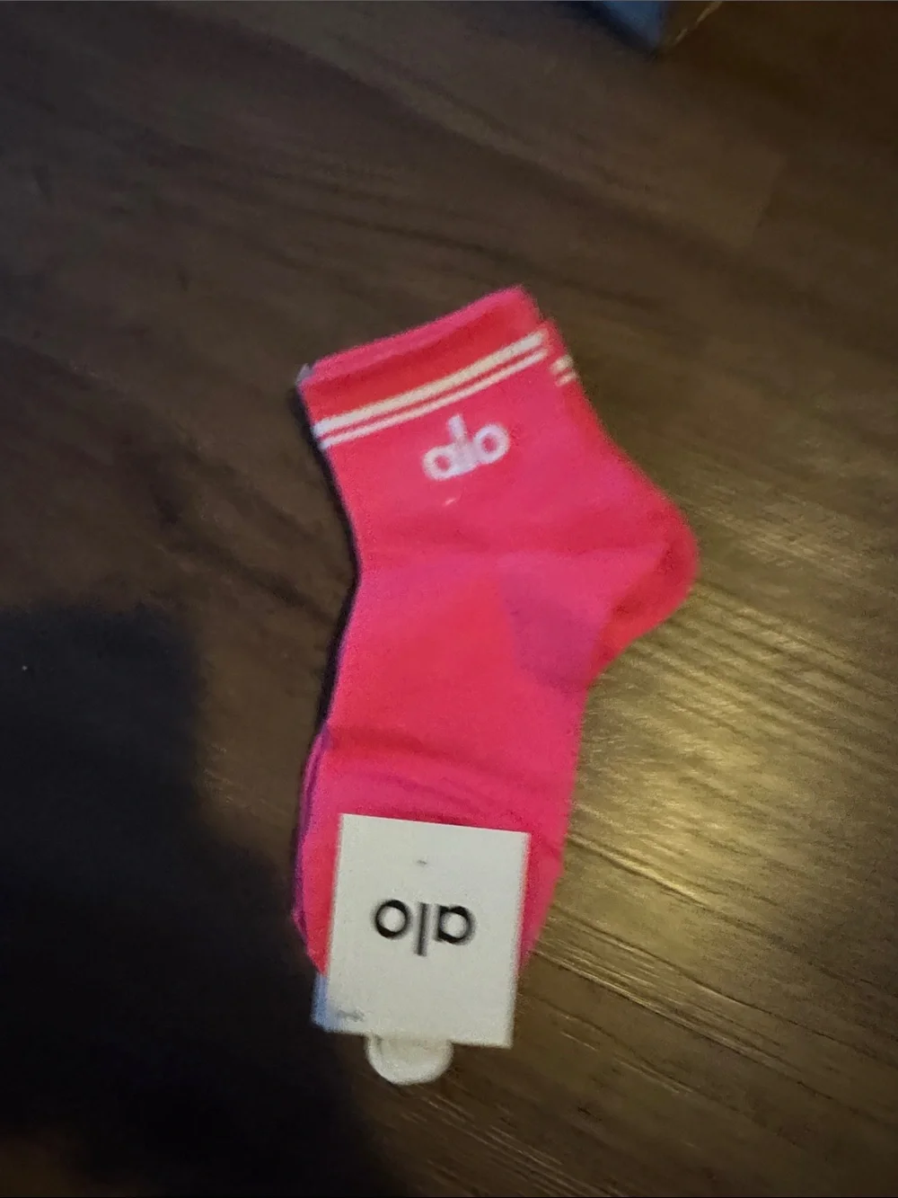 Athletic Alo NWT Trio Pack Crew Socks - Pink, Teal, Light Pink (3 pairs)